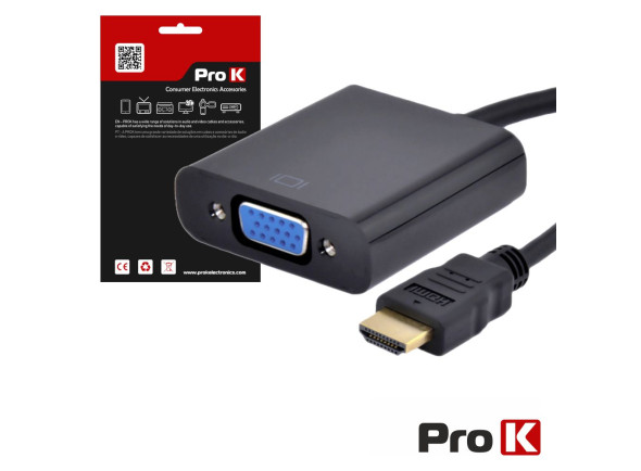 ProK Cabo Adaptador HDMI VGA PROK ProK Cabo Adaptador HDMI VGA PROK